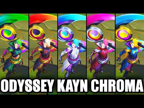 All Legendary Odyssey Kayn Chroma Skins Spotlight (League of Legends)