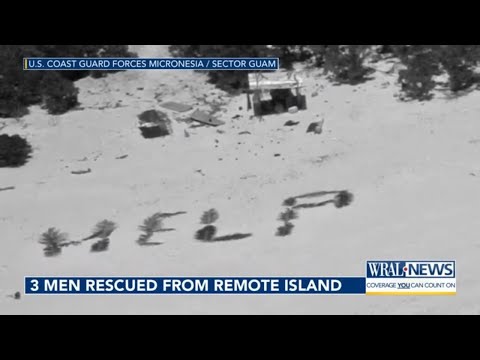 3 men spell 'HELP' with palm fronds, rescued from remote Pacific Island Pikelot