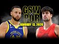 Golden State Warriors Vs Portland Trail Blazers Full Game Highlights January 13 2026 NBA Season