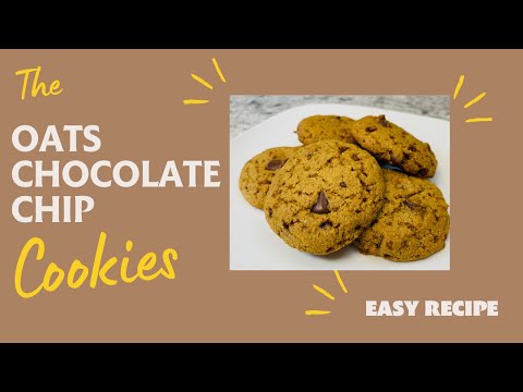Oats chocolate chip cookies #healthybaking #healthyrecipes #healthylifestyle #eggless #healthyfood