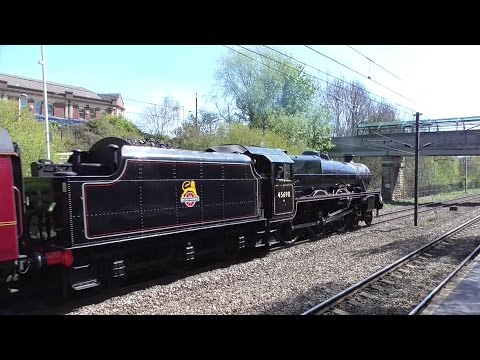 LMS Jubilee 45690 'Leander' at Fitzwilliam Railway Station with 'The Great Britain IX'