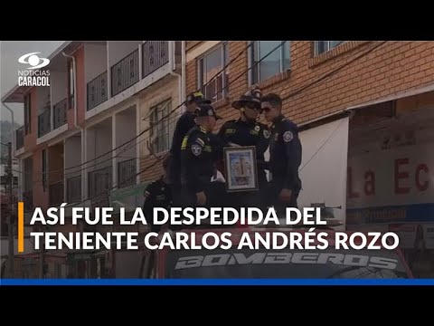 Cundinamarca despide al teniente Carlos Andrés Rozo, bombero que murió en una operación de rescate