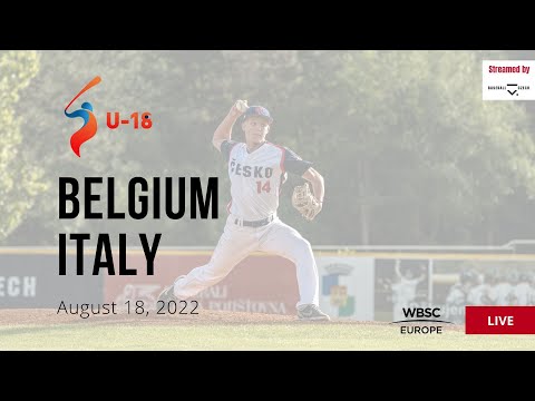 26 U-18 Baseball European Championship - Belgium VS Italy
