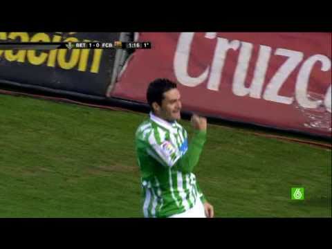 1º Gol Jorge Molina Betis-Barça 3-1 Vuelta Copa del Rey 2010/11