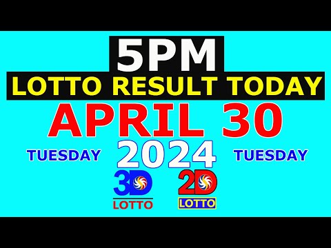 Lotto Result Today 5pm April 30 2024 (PCSO)