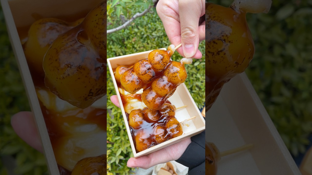 《親子で切り盛りする和菓子屋のみたらし団子(Mitarashi Dango from a Family-Run Japanese Sweets Shop)》