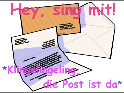 🎵🤍🛎️✉️🌍👀"Klingelingeling, die Post ist da" - Kinder- u. Volkslieder + Liedtext. Notenlink ↓Info-Box"