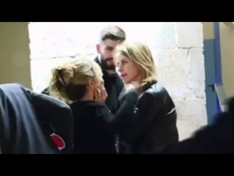 Gerard Pique's mother grabs Shakira by the face and asks to be quiet