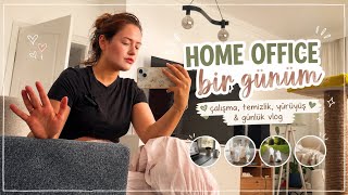 Evde bir günüm 🧺☕️ | Home Ofis , temizlik, yürüyüş, ev toparlama & gün