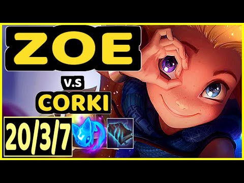 HUMANOID (ZOE) vs CORKI - 20/3/7 KDA MID CHALLENGER GAMEPLAY - EUW