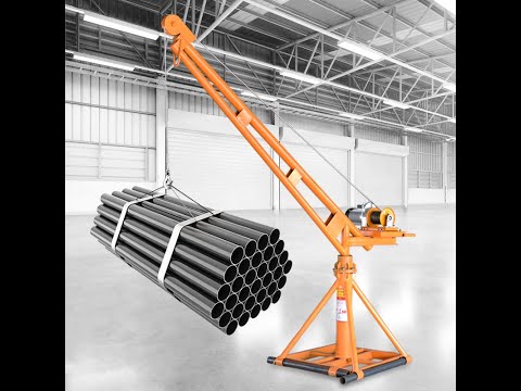 , title : 'Install of Lifting building material mini crane factory #materiallift #building #monkeyhoist'