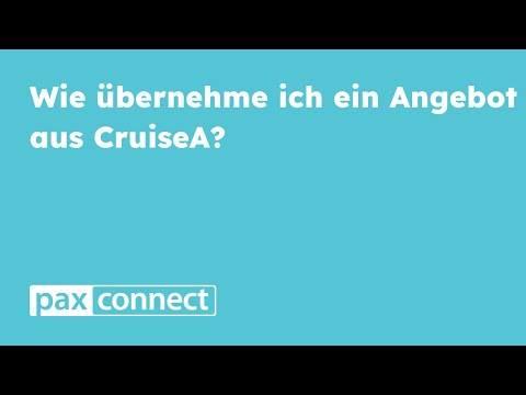 paxconnect - Übertrag aus CruiseA