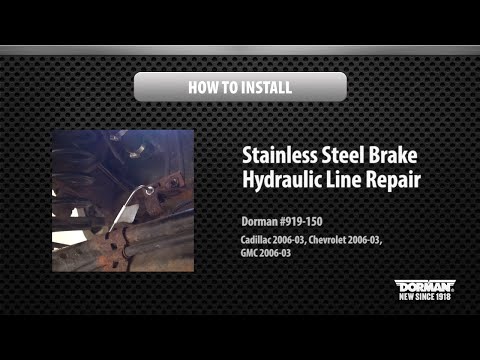 Preformed stainless steel brake line kit installation by Dorman Products