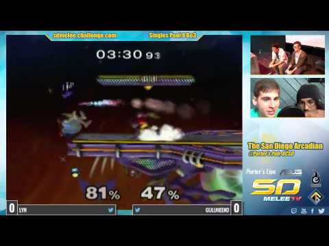 The San Diego Arcadian - Lyn (Falcon) vs Guluheend (Samus) SSBM Pool 8 - Melee