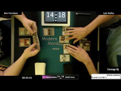 Modern Magic Mondays 12/5 Round 1 Restore Balance vs Death and Taxes