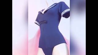 komanakomi スクール水着 ジッパー 水着 レオタード