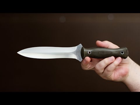 Mike Irie Custom TS-6 Dagger OD Green Micarta Fixed Knife