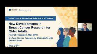 New Breast Cancer Research for Older Adults | Older Adults with Breast Cancer Lunch & Learn Series