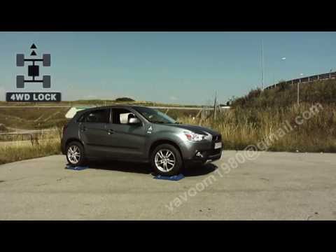 Mitsubishi ASX traction control below 15 km/h - side test on rollers - RVR / Outlander Sport