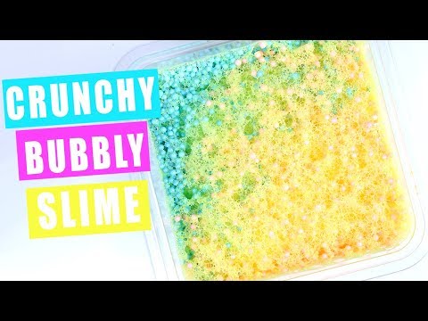CRUNCHY BUBBLY SLIME DIY! Most Satisfying slime ASMR Video