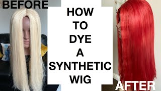 HOW TO DYE A SYNTHETIC WIG | EASY DIY WATER COLOUR METHOD