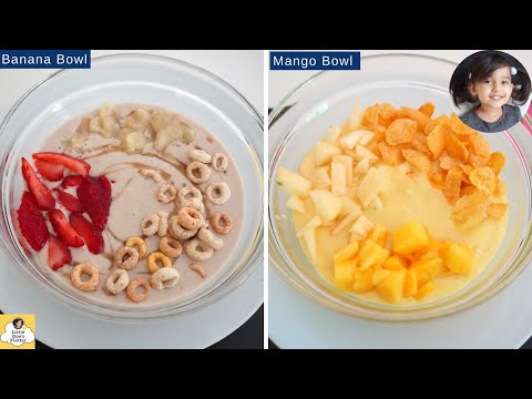 Toddler first smoothie bowl | Smoothie bowl without frozen fruit | Fresh fruit smoothie bowl