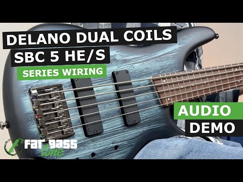 Delano SBC HE/S (Series Wiring) Dual Coil Soapbar Bass Pickups Demo