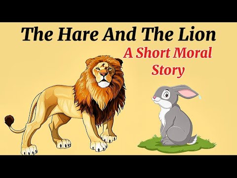 The Hare And The Lion | Moral Story | Childenzia English Story | One Minute Story