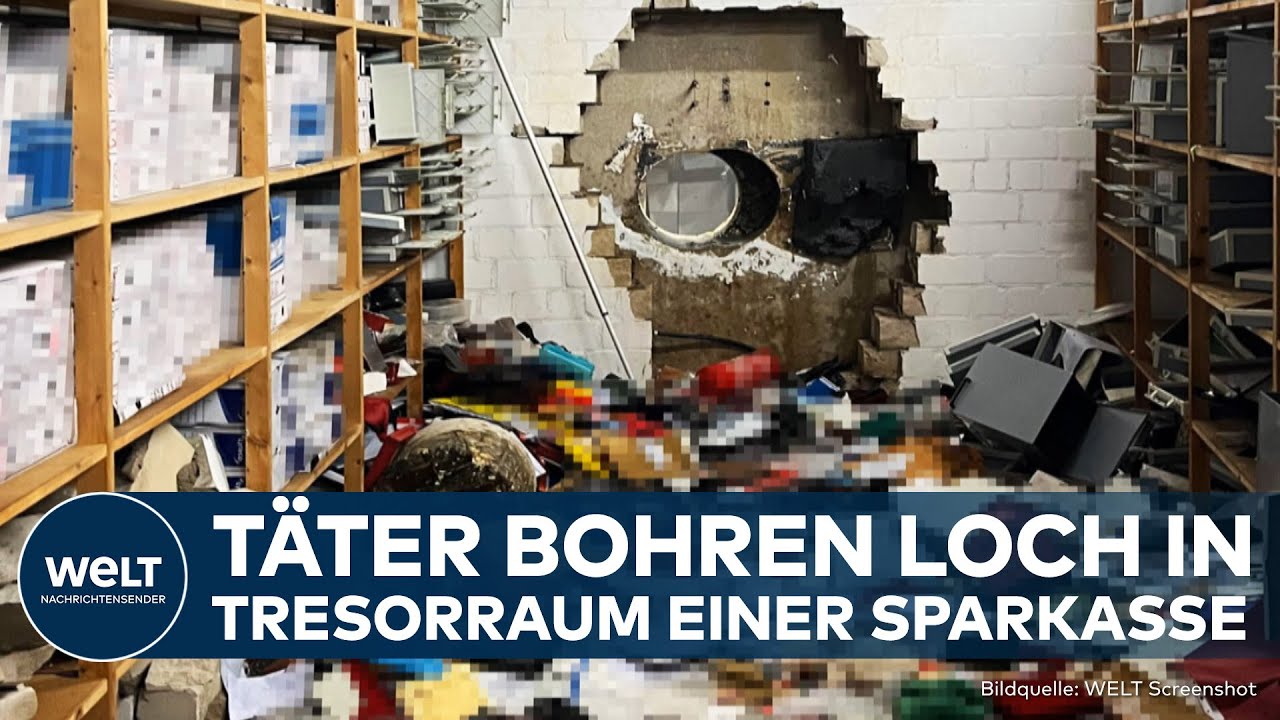 EINBRUCH IN GELSEKIRCHEN: Täter bohren Sparkassen-Tresorraum auf und fliehen über Parkhaus!