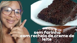 Bolo de chocolate sem  farinha de  trigo fofinho fácil da nilda.