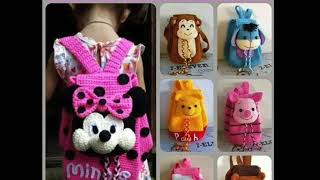 Mochila infantil de Crochê (amigurumi) personagens da Disney com receita passo a passo