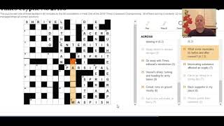 The Ex-Champion tries a crossword from the first heat