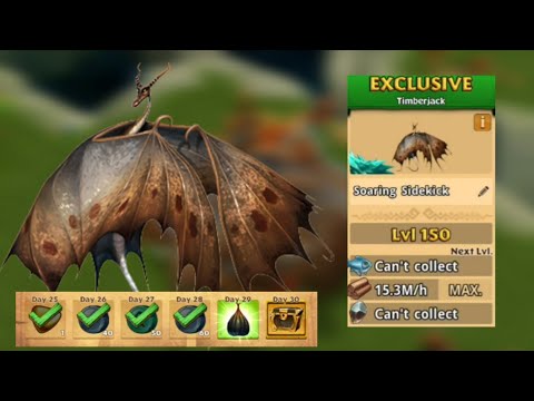 SOARING SIDEKICK Titan Mode Max Level 150 | Exclusive Timberjack | Dragons: Rise of Berk