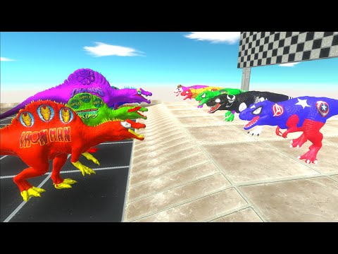 Hunting found Jurassic world evolution 5 T-REX DC vs Marvel Superhero - Dinosaurs Race Champions