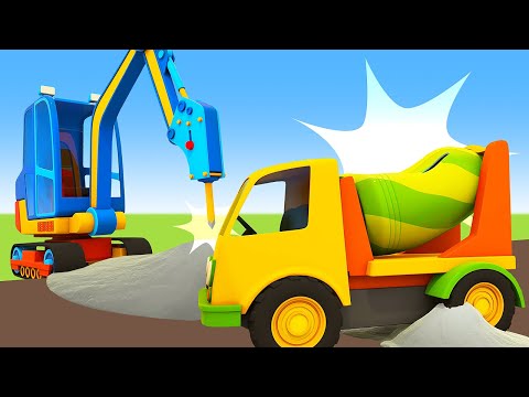 Die Helfer Autos - neue Folge | Der Zementmischer - Lehrreicher Zeichentrickfilm für Kinder.