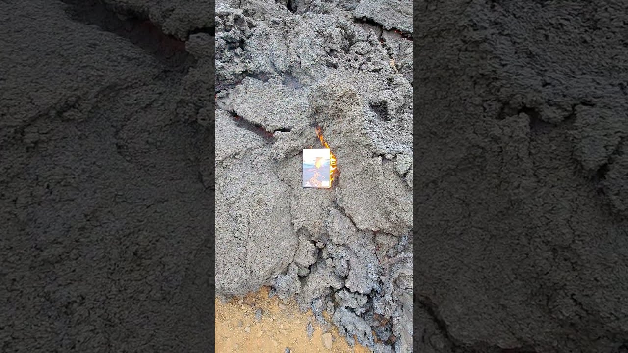 VOLCANO SCIENCE: Instantaneous Ignition Experiment of outdated Brochure, Iceland Eruption, July 2023
