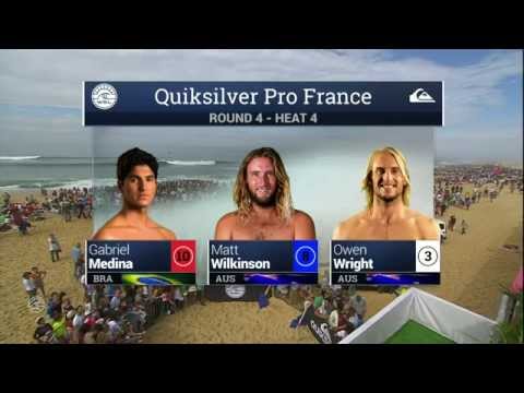 Medina vs Wilkinson vs Wright - 2015 Quiksilver Pro France: Round Four, Heat 4 Recap