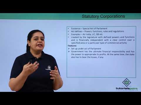 Class 11th – Statutory Corporations | Business studies | Tutorials Point