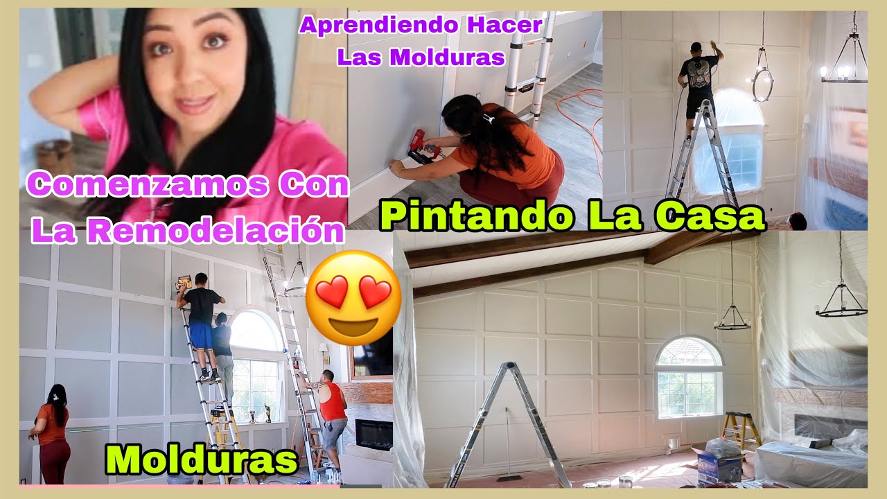 Comenzando Con La Remodelación 🏠Molduras Y Pintando La Casa-Nuevos Proyectos-Ropa Para Angie-EKOUAER