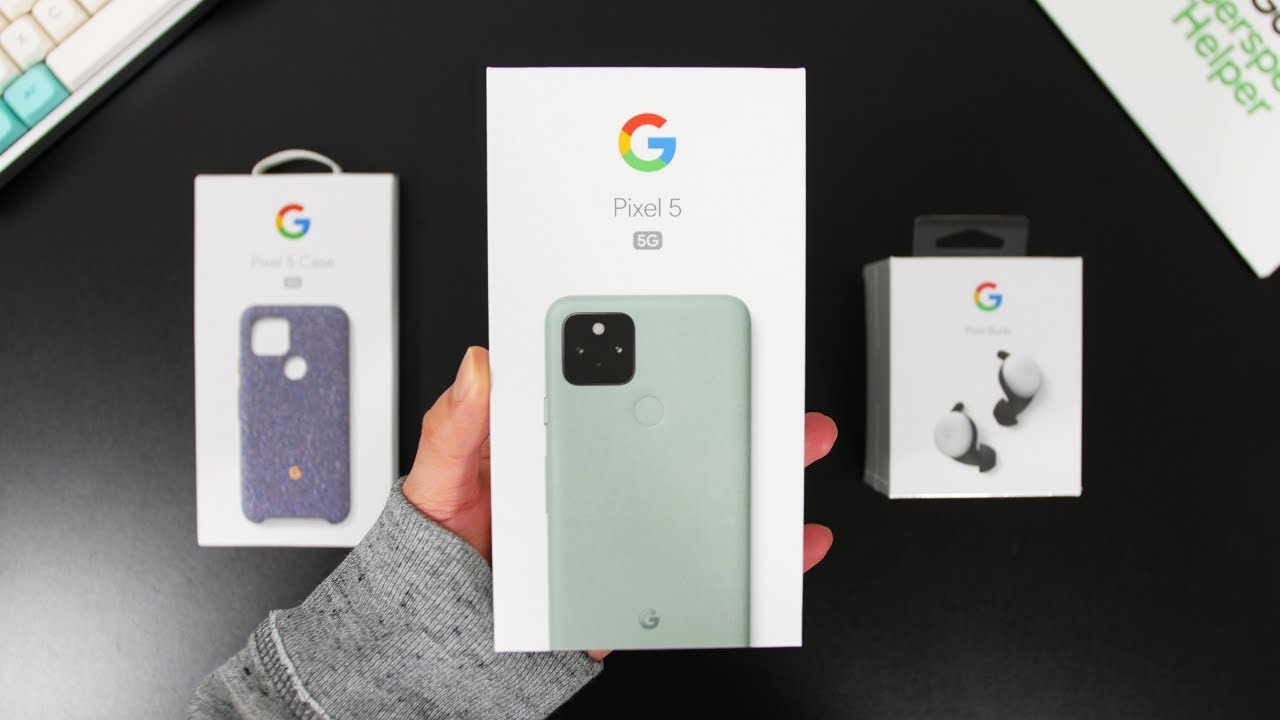 Google Pixel 5, Pixel Buds, & Pixel 5 Fabric Case Unboxing - Pixel 5 Unboxing