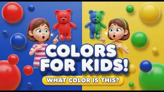Learn Colors for Kids! ???? Red, Blue, Yellow & Green Song ????