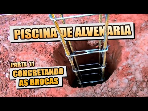 HOW TO MAKE A MASONRY POOL #11 - Concreting the pool drills