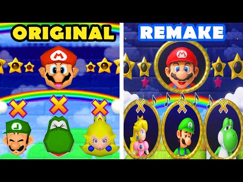 Mario Party Superstars vs Maio Party 2 - Lucky Day of Mario vs Peach vs Luigi vs Yoshi