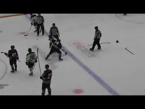 FPHL Mac Lewis drops the gloves for the 4th fight in this game