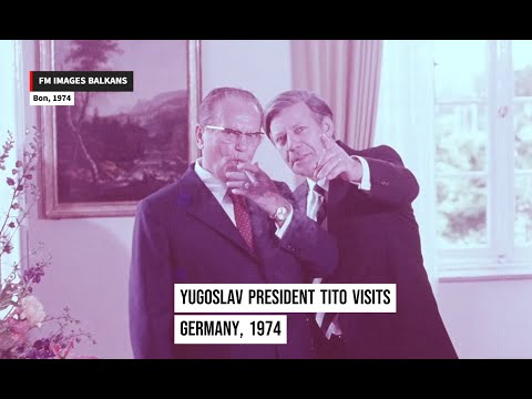 Tito of Yugoslavia visits Germany and meets Chancellor Helmut Schmidt, 1974