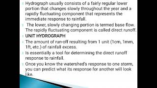 UNIT 2 HYDROLOGY AND WATER RESOURCES ENGINEERING