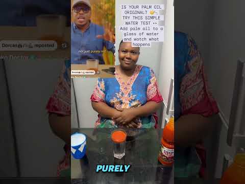IS YOUR PALM OIL ORIGINAL? 🧐🫗TRY THIS SIMPLE WATER TEST 👀 #shorts #viralvideo #shortvideo  #usa