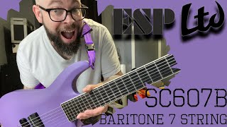 Video thumbnail for Checking out The ESP/LTD Stephen Carpenter Signature SC607B Baritone Guitar by Gear, Stuff and Things