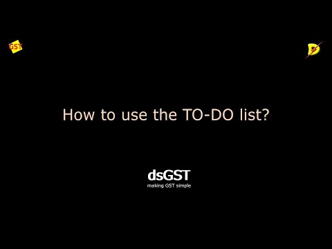 dsGST To Do List