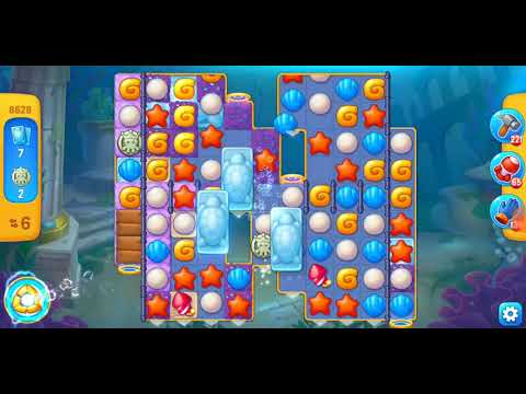 Fishdom. 8628 level no boosters and diamonds. 17 moves